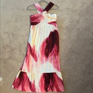 Grace Karin Pink and Red Maxi Dress